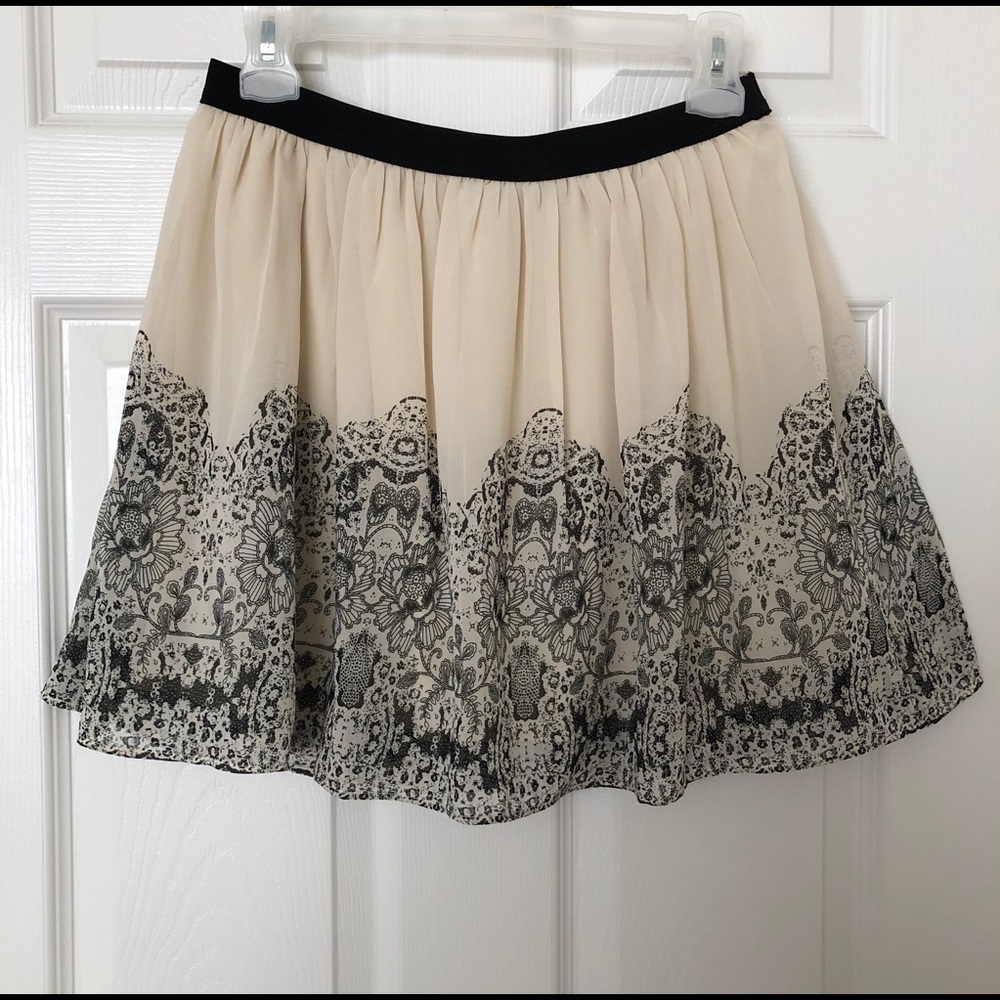 Beige Mini Skirt